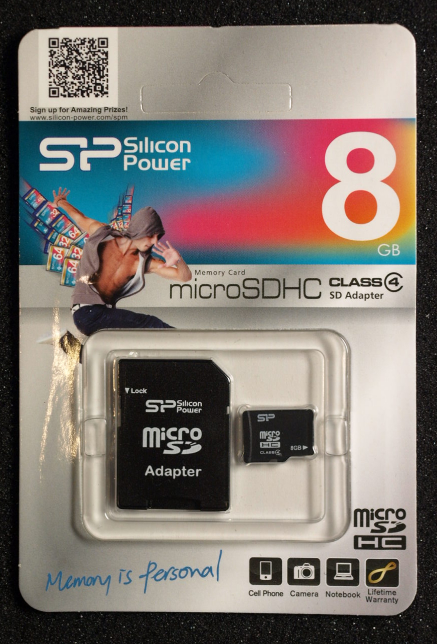 Обзор товара карта памяти microSDHC Silicon Power 8 ГБ, Class 4,  SP008GBSTH004V10SP, 1 шт., переходник SD (660259) в интернет-магазине  СИТИЛИНК