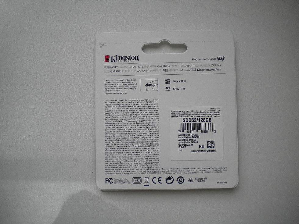 Карта памяти kingston canvas select plus microsdxc 128gb