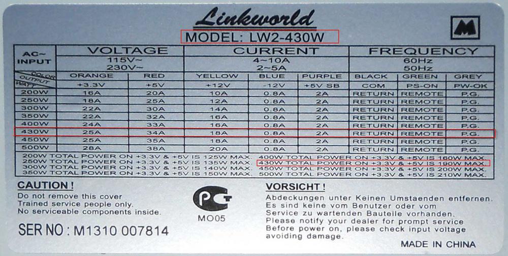 Lw2 430w схема принципиальная электрическая Тихий блок питания с хорошим охлаждением на 430 Ватт. - обзор товара Блок питани