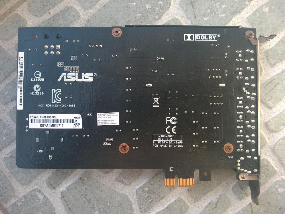 Asus xonar phoebus не определяется системой