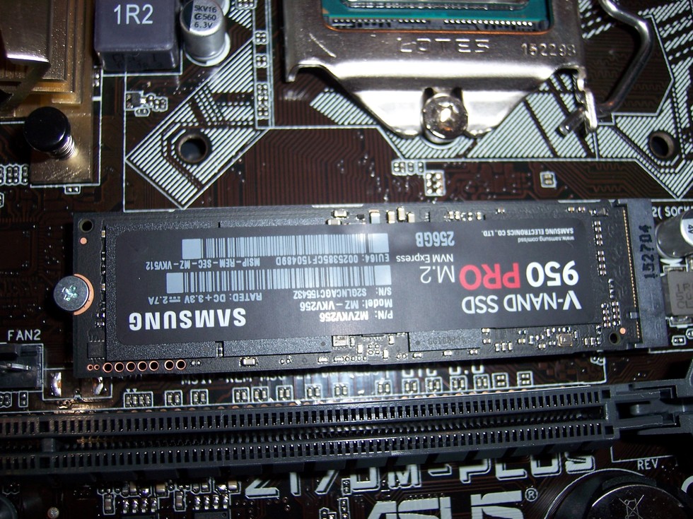 Установка ssd m2