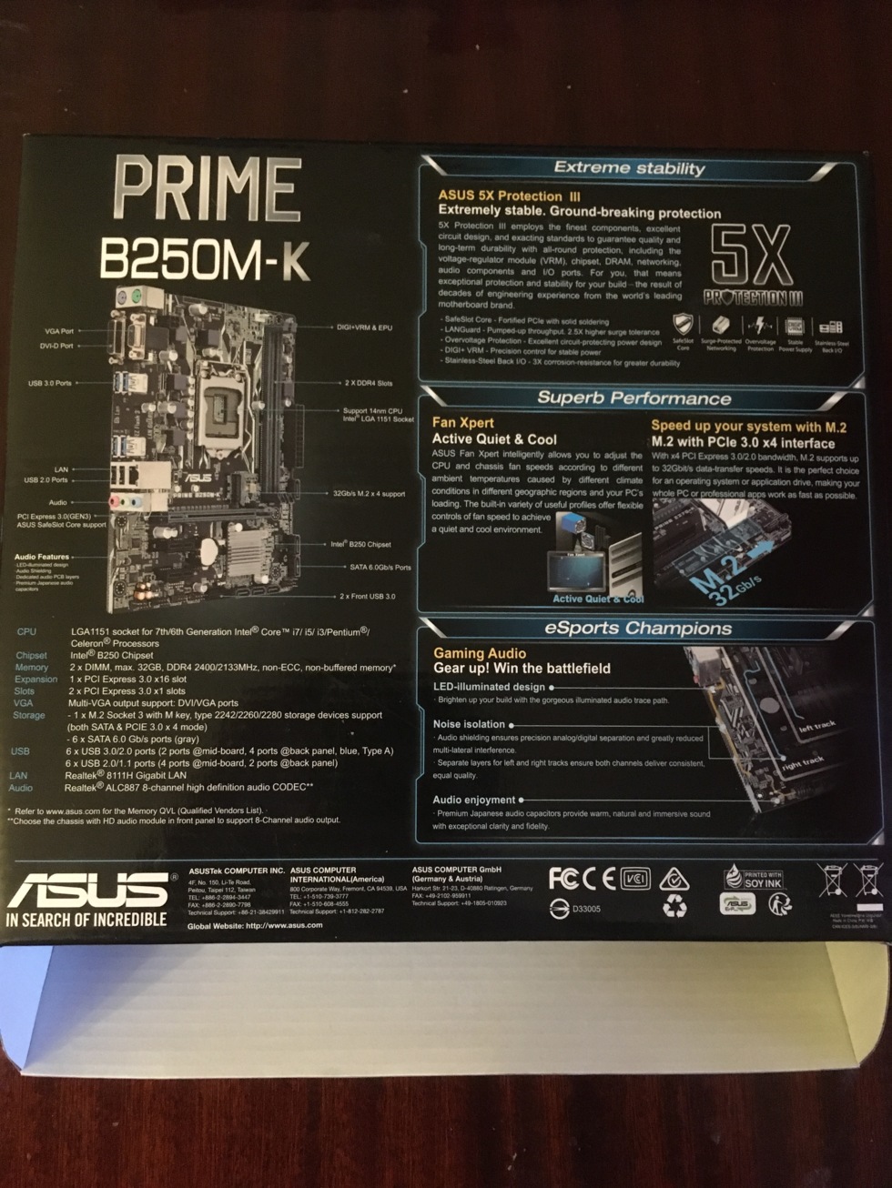 Обзор товара материнская плата ASUS PRIME B250M-K, LGA 1151, Intel B250,  mATX, Ret (417734) в интернет-магазине СИТИЛИНК