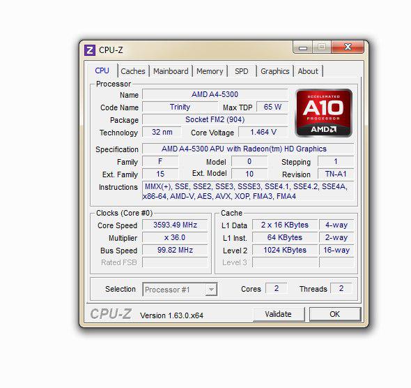 Amd a4 6300 характеристики